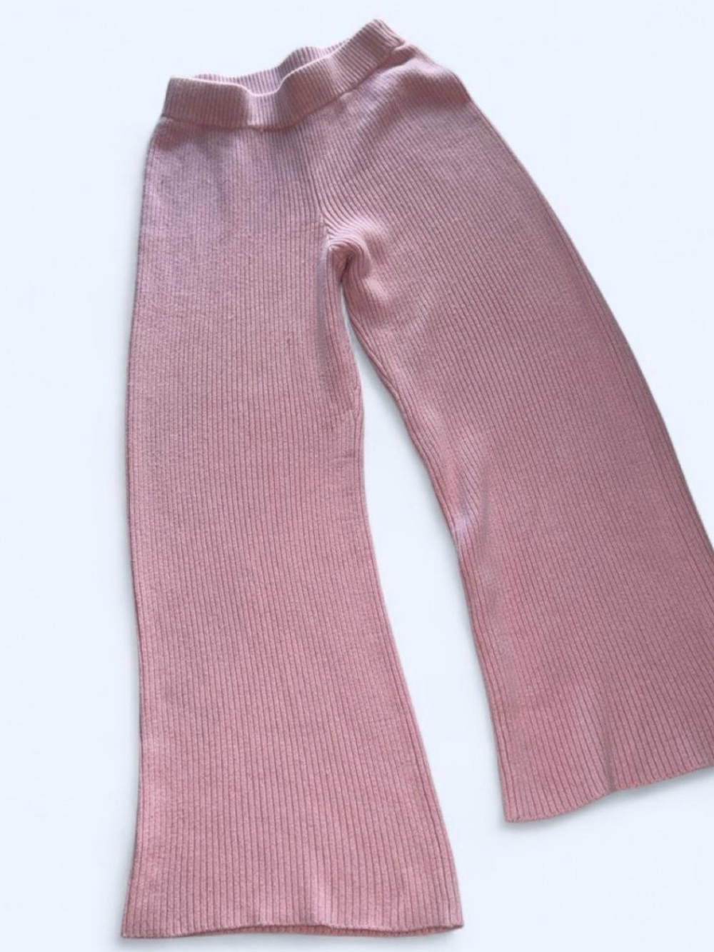 Billabong pink ribbed knit straight leg pants